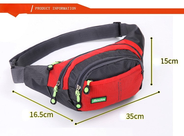 Realaiot Travel Bum Bag Fanny Pack Waist Bag Zipped Outdoor Sports Shoulder Bag Pouch Men Women Waist Packs Ladies Waist Pack