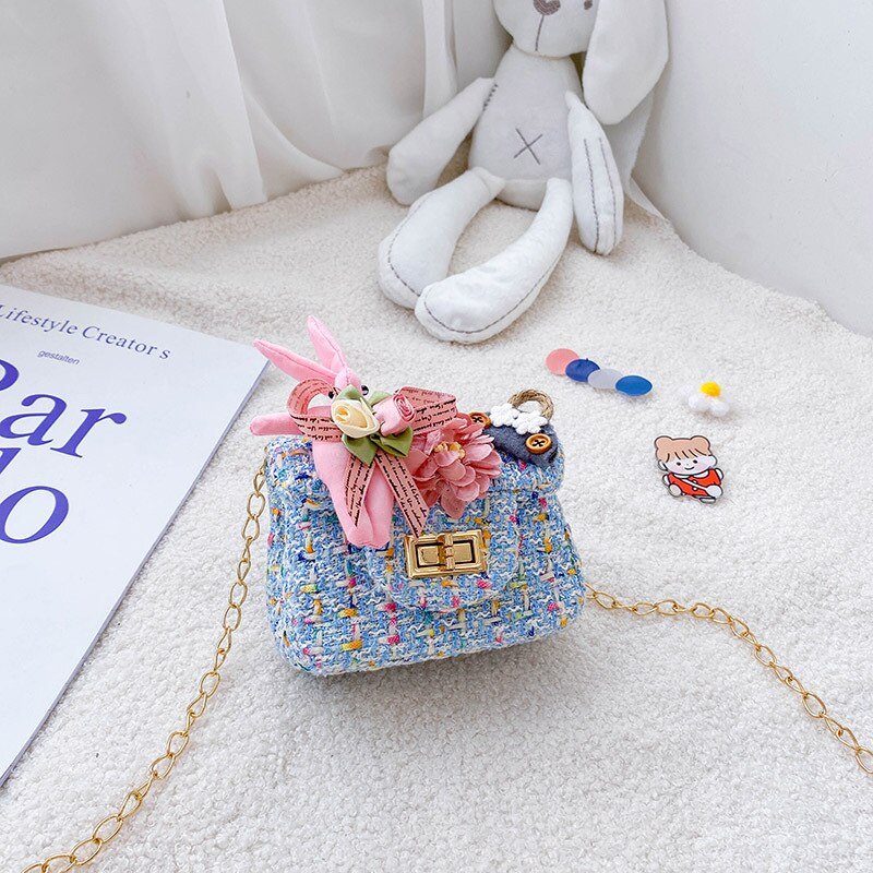 Realaiot Korean Style Kids Purses and Handbags Cute Mini Crossbody Little Girl Rabbit Messenger Bag Baby Pearl Clutch Purse Gifts for Women