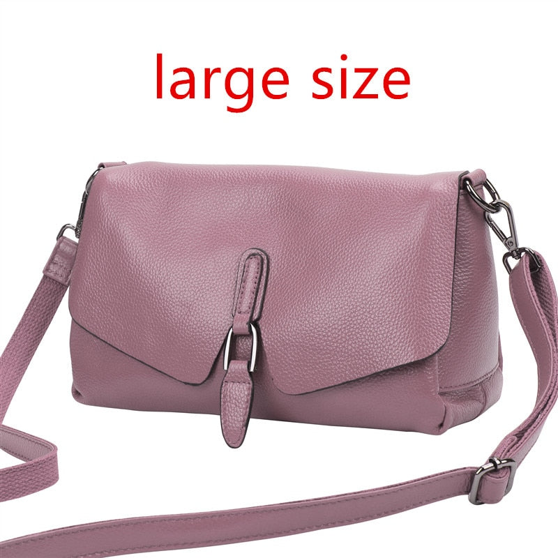 Cyflymder Pure Leather Handbag New Leather Shoulder Messenger Bag Female Fashion Wild Texture First Layer Leather Portable Bag