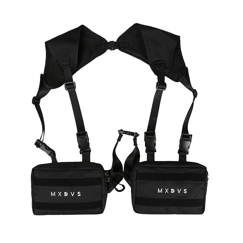 Cyflymder New Hip-Hop Chest Rig Pack Outdoor Streetwear Style Tactical Chest Bag Vest For Women Two Underarm Pocket Waist Pack