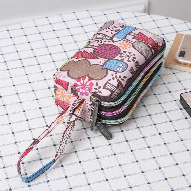 Cyflymder New Fashion Women Wallet Bag Purse Triple Zipper Clutch Bag Ladies Card Money Phone Case Organizer Pouch Colorful Unique Purse