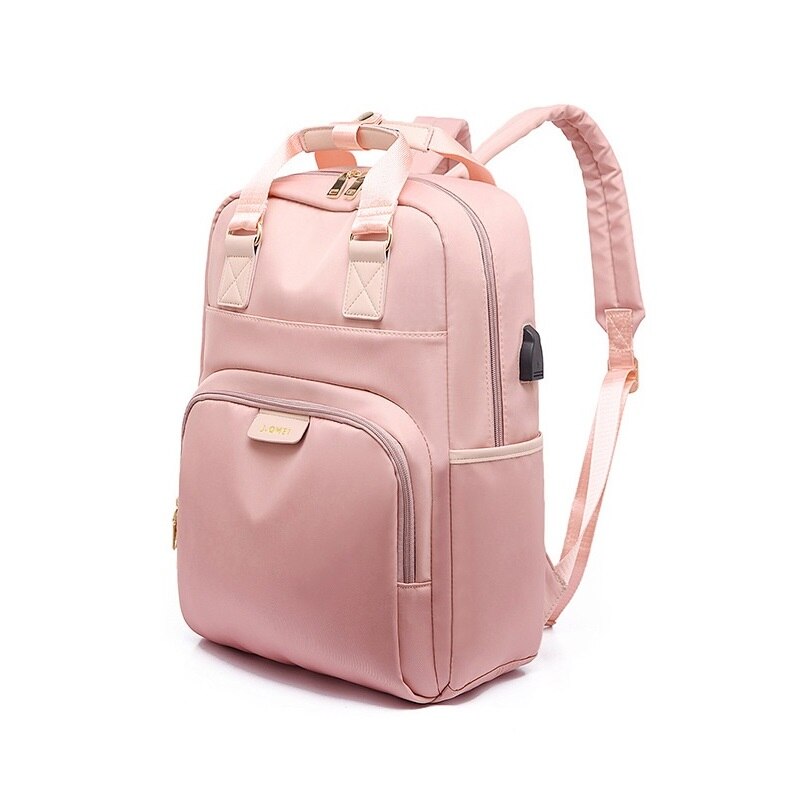 Realaiot Stylish Waterproof Laptop Backpack 15.6 Women Fashion Backpack for Girls Black Backpack Female large Bag 13 13.3 14 15 inch