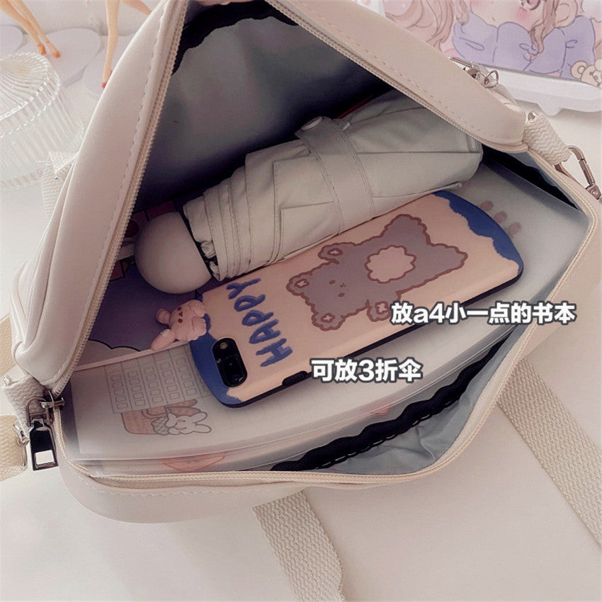 Realaiot Japanese Girls Kawaii JK Uniform School Clutch Bag Kawaii Lolita PU Handbag College Students Messenger Bag Cospaly Bags