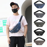 Cyflymder Men's Chest Package Pack Waterproof Outdoor Sports Bag Canvas Pouch Korean-style Waist Bag Fanny Pouch Crossbody Male Banana Bag