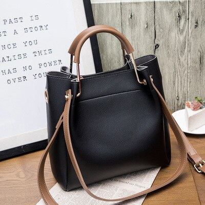 Realaiot Female Stylish Bucket bag High capacity pu leather women handbag Shoulder Bags Crossbody Bags women's messenger bag big totes Gifts for Women