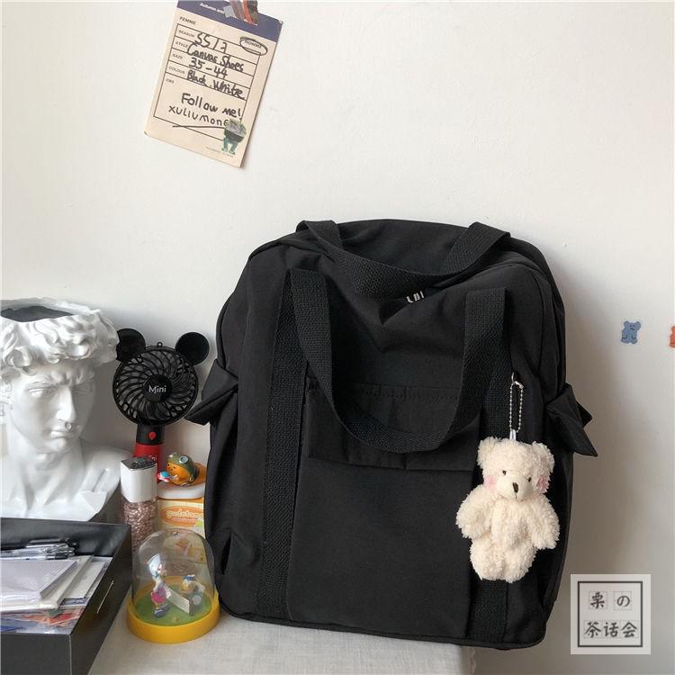 Realaiot ins Japanese Harajuku girl backpack, Mori literature and art small fresh schoolbag female simple and versatile backpack