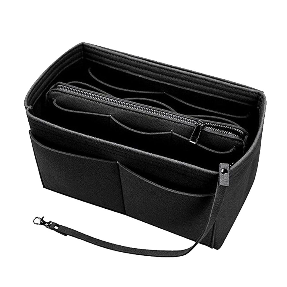 Realaiot Brand Make up Organizer Felt Insert Bag For Handbag Travel Inner Purse Portable Cosmetic Bag Fit Various Storage functional Bags