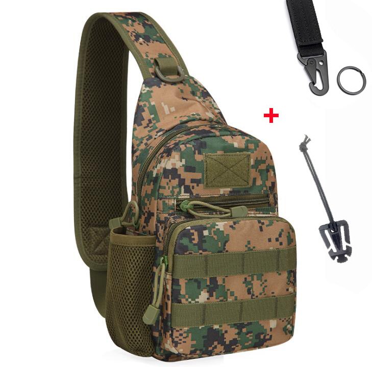 Realaiot Hiking Trekking Backpack Sports Climbing Shoulder Bags Tactical Camping Hunting Fishing Outdoor Military Camouflage Chest Bag