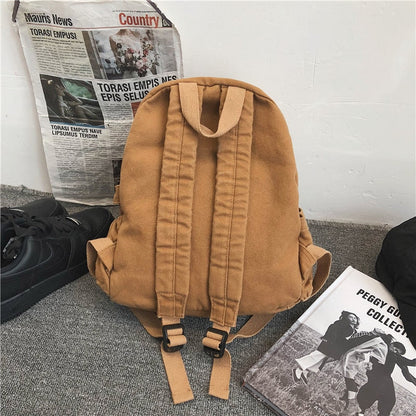 Realaiot Girl Women Backpack School Bag Women's Backpack Student Fashion Canvas Teenager  Daypack Teenage Bagpack Teen Rucksack