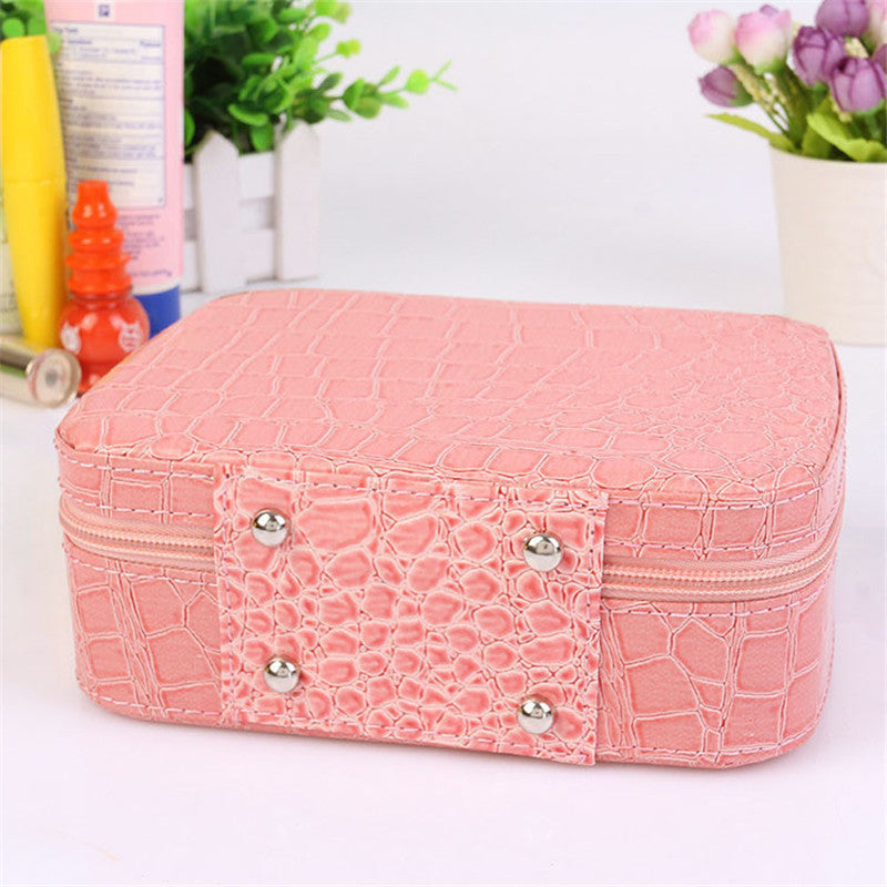 Cyflymder Professional Toiletry Bag Cosmetic Bag Organizer Women Travel Make Up Cases Big Capacity Cosmetics Suitcases For Makeup