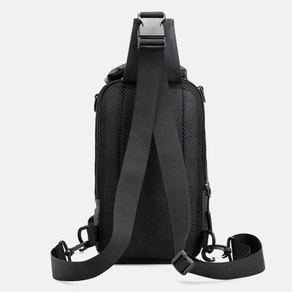 Cyflymder Men's Shoulder Bag Sling Chest Pack USB Charging Sports Crossbody Handbag Travel Knapsack Male Chestbags Mochila