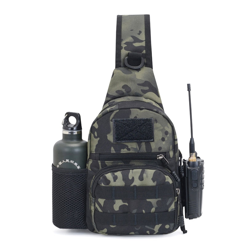 Realaiot Hiking Trekking Backpack Sports Climbing Shoulder Bags Tactical Camping Hunting Fishing Outdoor Military Camouflage Chest Bag