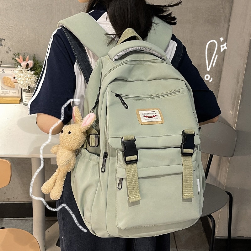 Cyflymder New Waterproof Nylon Women Backpack Korean Japanese Fashion Female Students Schoolbag Multilayer Simple Sense Travel bag