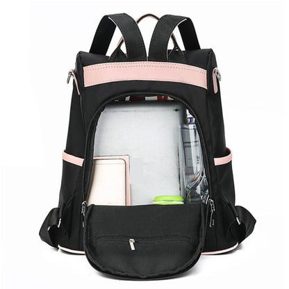 Realaiot Casual Oxford Backpack Women Black Waterproof Nylon School Bags For Teenage Girls High Quality Fashion Travel Tote Packbag