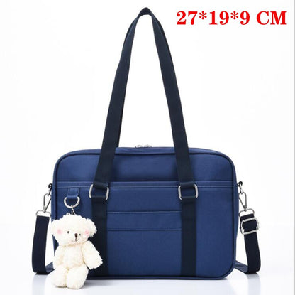 Cyflymder Lovely Japanese School Students Bags JK Bag With Bear Widget Briefcase Bookbag Girly Girl Travel Messenger Bags Shoulder Bags