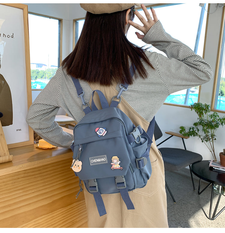 Realaiot Small women's backpack girls school bag waterproof nylon fashion Japanese casual young girl's bag Female mini