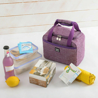 Cyflymder Portable Lunch Bag New Thermal Insulated Lunch Box Tote Cooler Handbag Bento Pouch Dinner Container School Food Storage Bags