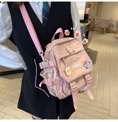 Realaiot Small women's backpack girls school bag waterproof nylon fashion Japanese casual young girl's bag Female mini