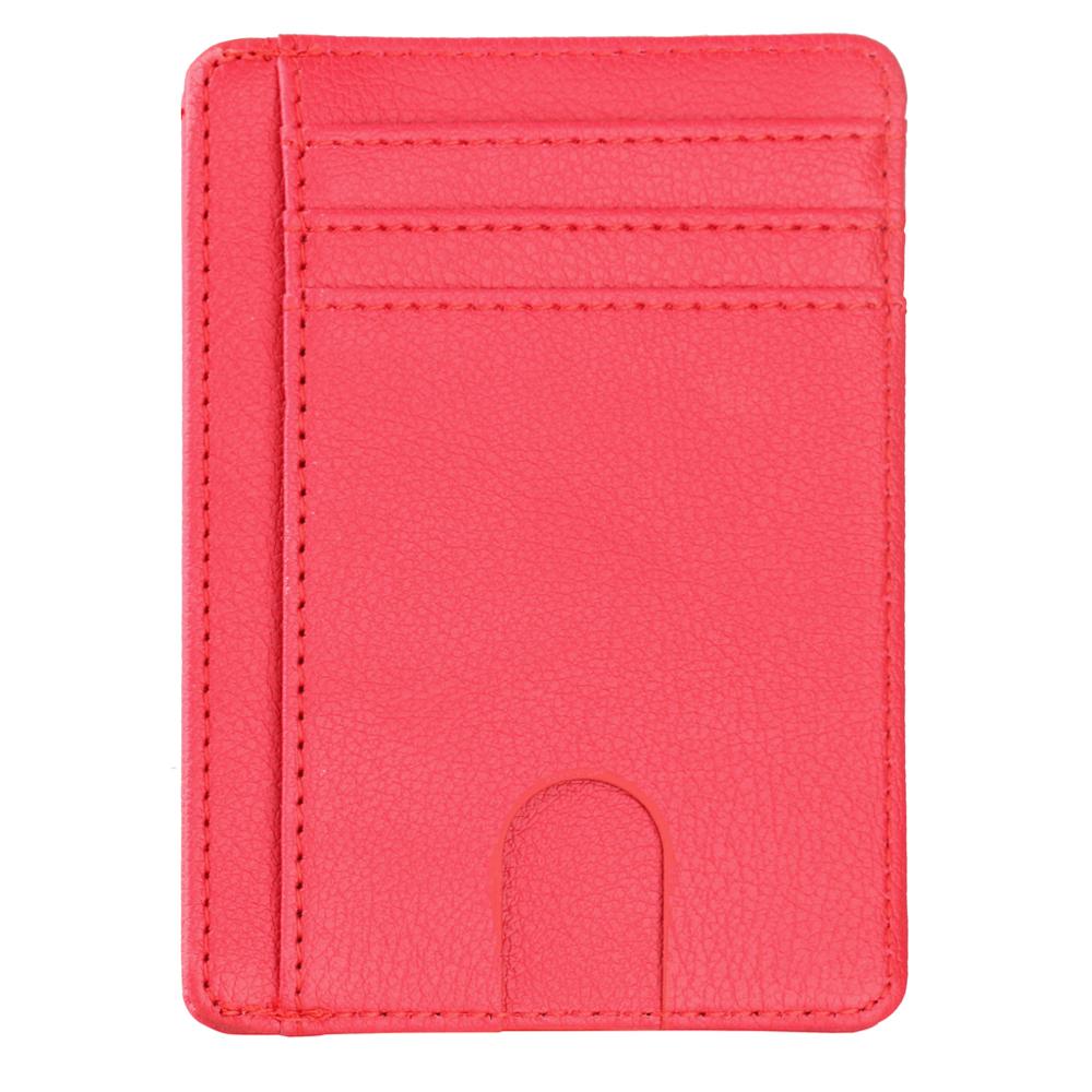 Realaiot Slim RFID Blocking Leather Wallet Credit ID Card Holder Purse Money Case for Men Women Fashion Bag 11.5x8x0.5cm