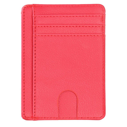 Realaiot Slim RFID Blocking Leather Wallet Credit ID Card Holder Purse Money Case for Men Women Fashion Bag 11.5x8x0.5cm