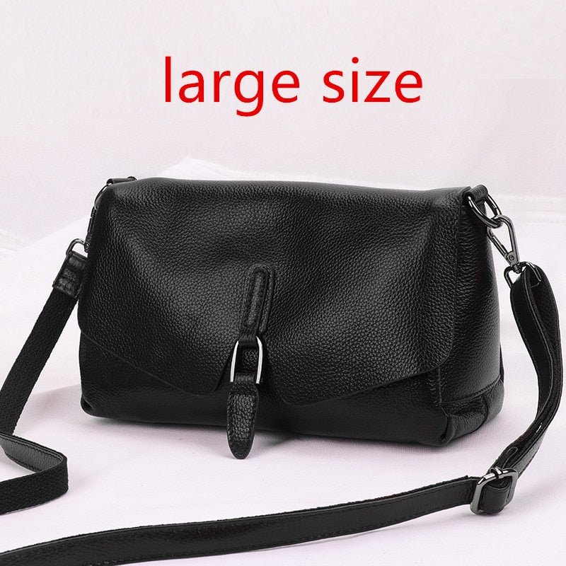 Cyflymder Pure Leather Handbag New Leather Shoulder Messenger Bag Female Fashion Wild Texture First Layer Leather Portable Bag