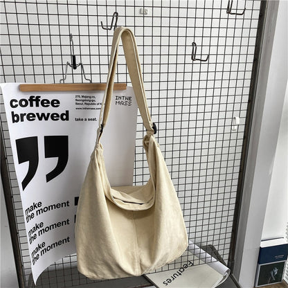 Realaiot Casual Women Shopper Canvas Tote Bag Female Solid Simple Large Capacity Shoulder Bag Women Designer Crossbody Bags