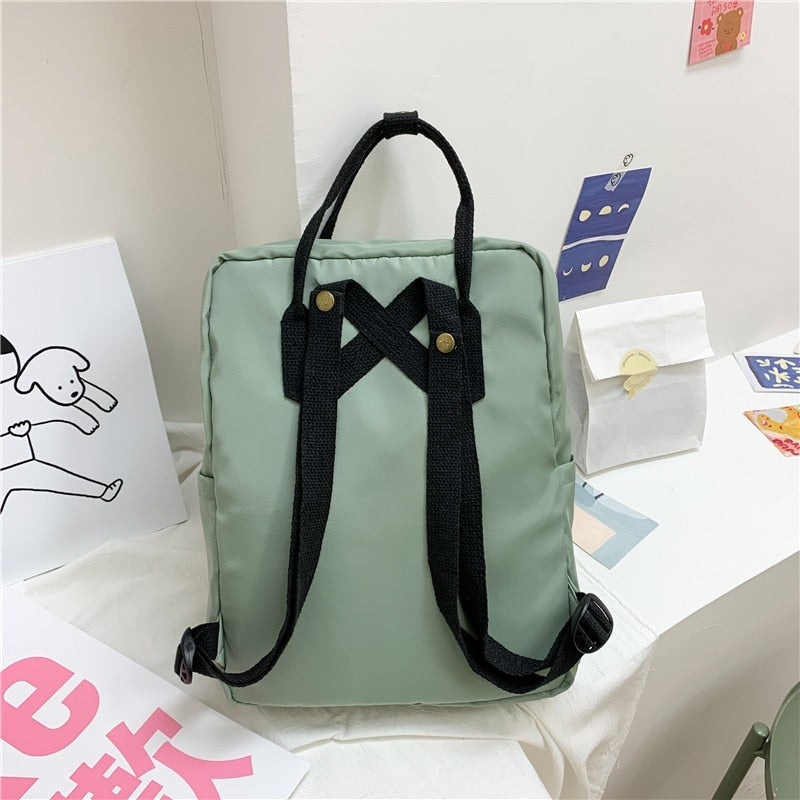 Realaiot Fashion New Women Backpacks Nylon Waterproof Schoolbag Laptop Bagpack Junior High School College University Bookbags For Girls