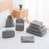 Realaiot 7PCS/Set High Quality New Oxford Cloth Ms Travel Mesh Bag In Bag Luggage Organizer Packing Cube Organiser For Clothing