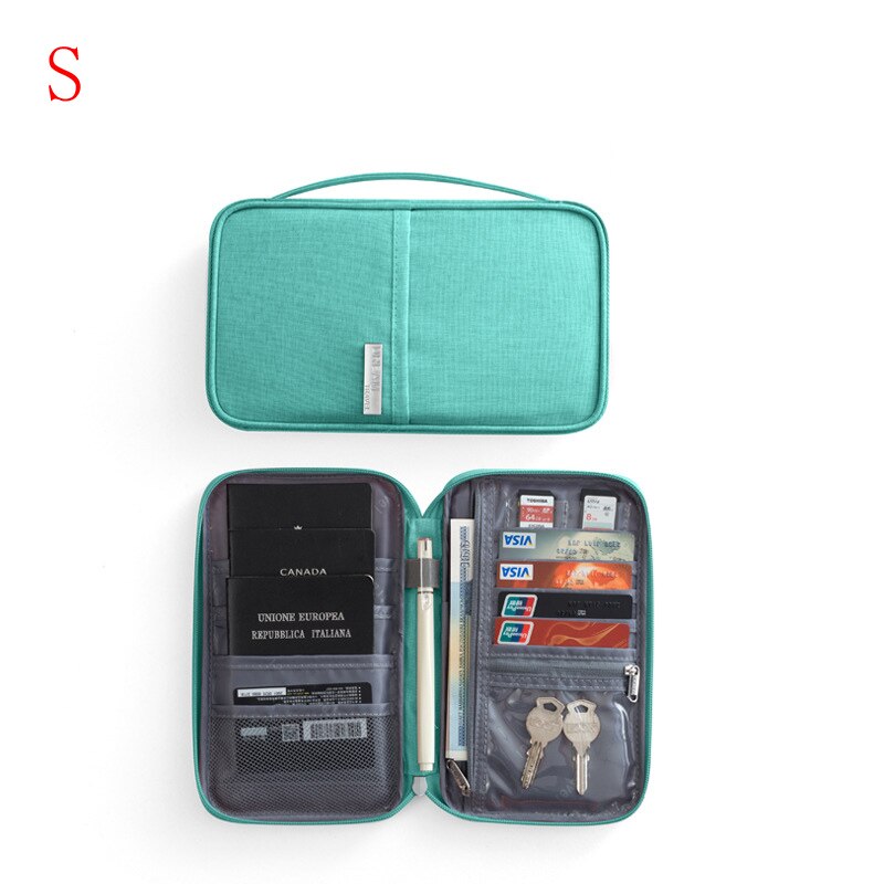 Cyflymder Multifunctional Passport Travel Wallet Passport Cover Oxford Credit Card Package ID Document Bag Multi-Card Storage Pack Clutch