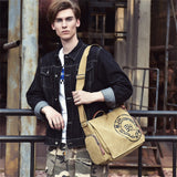 Cyflymder Men's Fashion Canvas Shoulder Bags Business Travel Crossbody Bags Men Messenger Bags Briefcase Men Handbag Tote