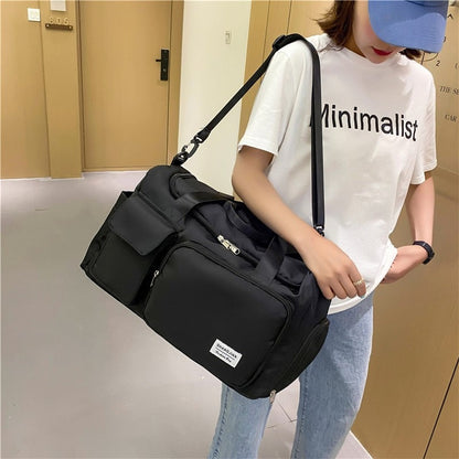 Cyflymder Nylon Capacity Handbag Teenage Girls Free Purse Shoulder Bags Waterproof WomenTote  Pure Color Eco Simple Shopping Bag