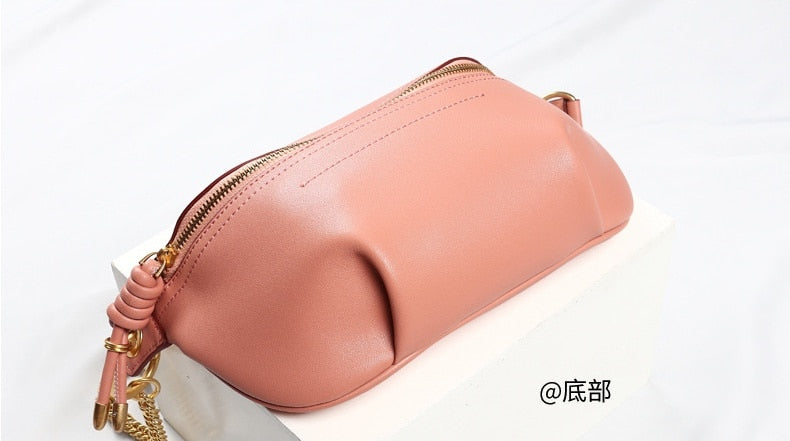 Realaiot Ins Korea Hot Fashion Style Woman Bags Genuine Leather Fanny Packs For Sport Outdoor Travel Bag For Ladies Girls Waist Bag