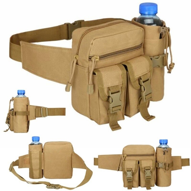 Cyflymder Men's Tactical Casual Fanny Waterproof Pouch Waist Bag Packs Outdoor Military Bag Hunting Bags Tactical Wallet Waist Packs