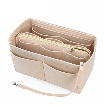 Realaiot Brand Make up Organizer Felt Insert Bag For Handbag Travel Inner Purse Portable Cosmetic Bag Fit Various Storage functional Bags