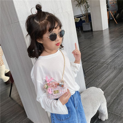 Realaiot Korean Style Kids Purses and Handbags Cute Mini Crossbody Little Girl Rabbit Messenger Bag Baby Pearl Clutch Purse Gifts for Women