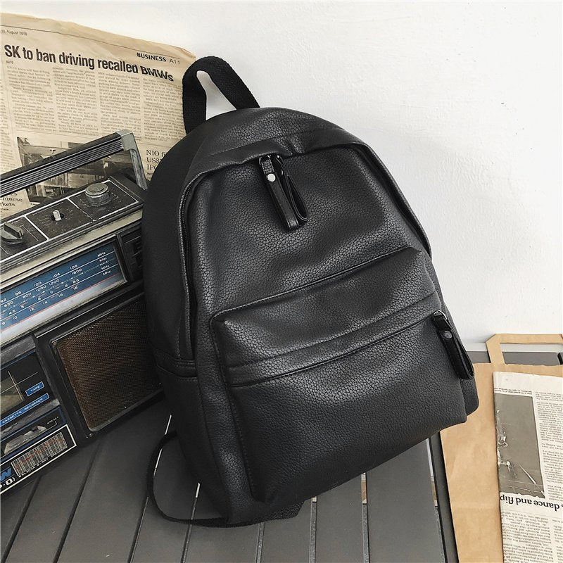 Cyflymder New Fashion Backpack Laptop Shoulder Bag PU Leather Travel Women Backpacks College Student Book School Bags For Teenage Girls