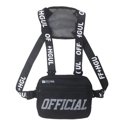 Realaiot Functional Tactical Chest Bag  Fashion Bullet Hip Hop Vest Streetwear Bag Waist Pack Women Black Chest Rig Bag