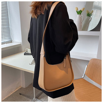 Realaiot Small Designer Women's Black Bag Simple Retro Crossbody Bags Luxury Pu Leather Female Handbags Pure Color Bucket Shoulder Bags