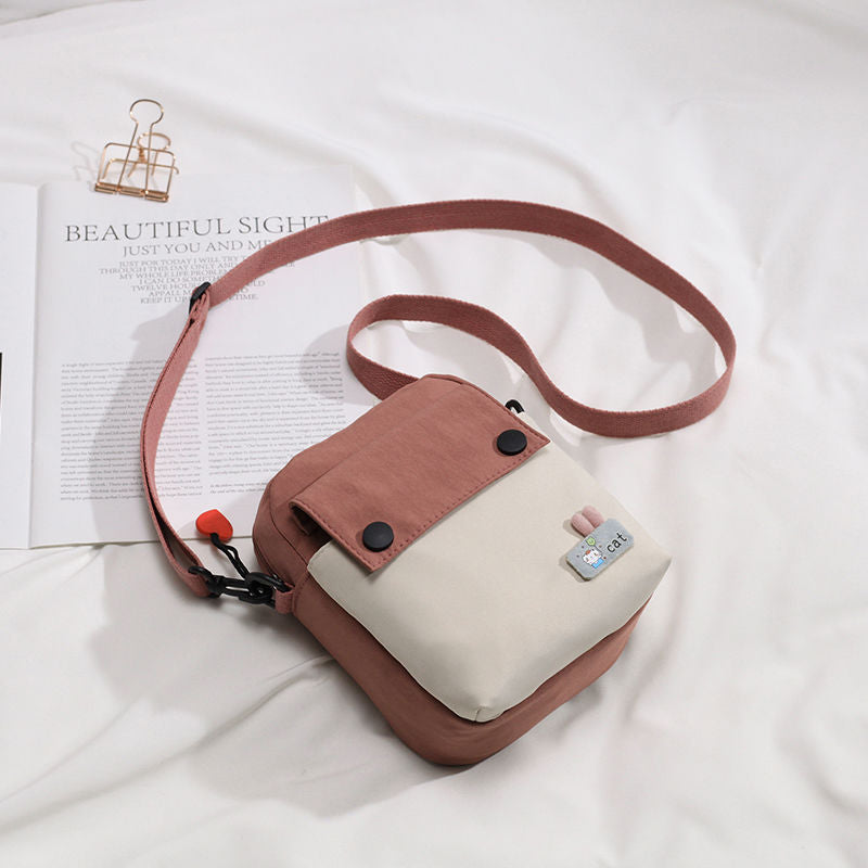 Cyflymder Mini Shoulder Bag Female Small Canvas Fashion Canvas Cross Body Bag Casual Handbag Simple Zipper Purse Coin Bag