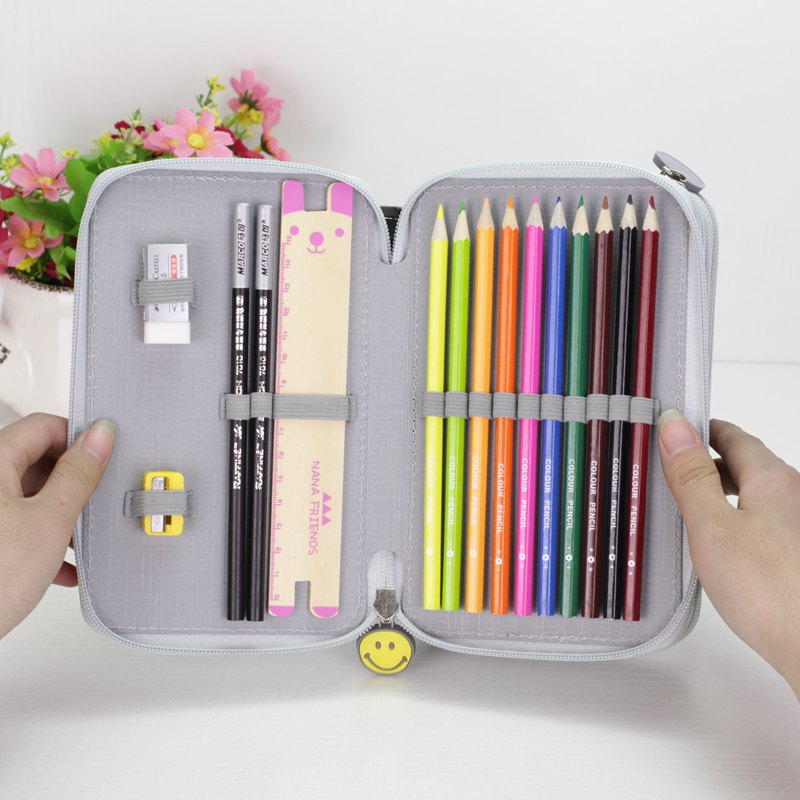 Cyflymder Office School Pencil Case Big 36/48/72 Slots Penal for Girls Boys Pen Box Large Storage Cartridge Bag Stationery Kit Pencilcase