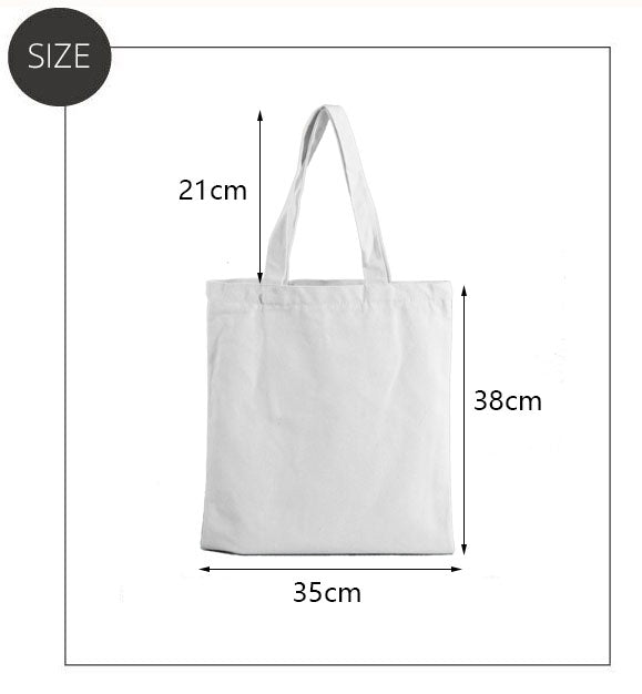 Realaiot Ladies Handbags Cloth Canvas Tote Bag Floral Letters Pattern Shopping Travel Women Eco Reusable Shoulder Shopper Bags
