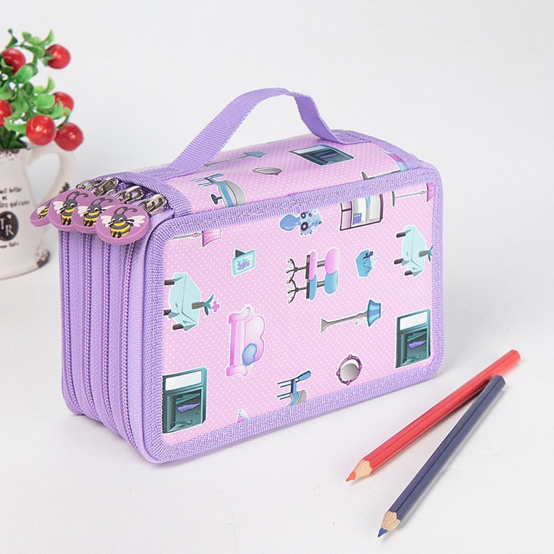 Cyflymder Office School Pencil Case Big 36/48/72 Slots Penal for Girls Boys Pen Box Large Storage Cartridge Bag Stationery Kit Pencilcase