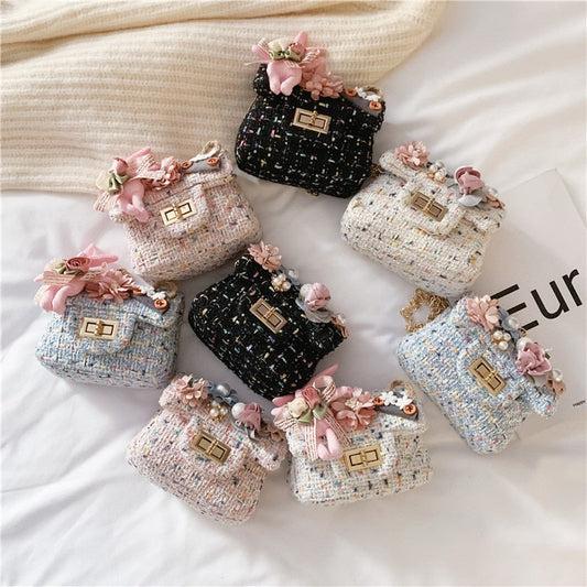 Realaiot Korean Style Kids Purses and Handbags Cute Mini Crossbody Little Girl Rabbit Messenger Bag Baby Pearl Clutch Purse Gifts for Women