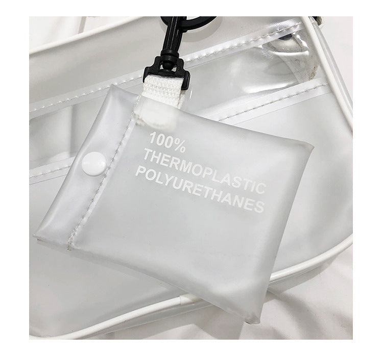 Realaiot Summer Mini Crossbody Bags Transparent bag PVC Jelly Bag Korean fashion Shoulder Female Bag purses sac clear bags for women