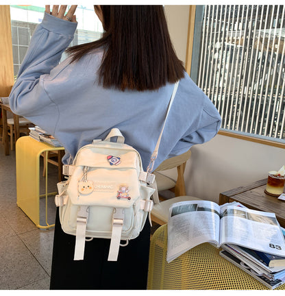 Realaiot Small women's backpack girls school bag waterproof nylon fashion Japanese casual young girl's bag Female mini