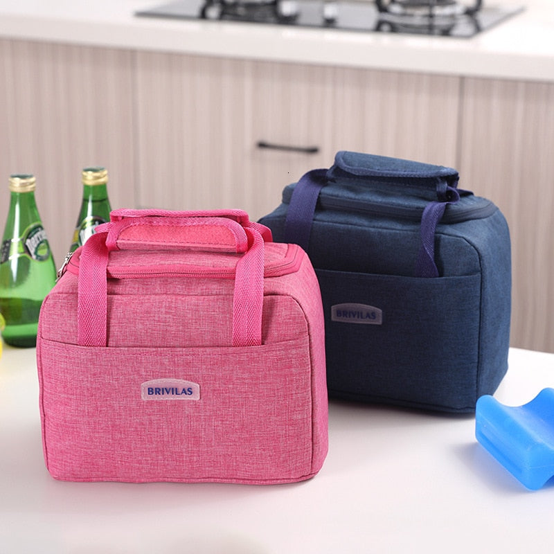 Cyflymder Lunch Box Bag Waterproof Thermal Bag Oxford Fabric Portable Thermal Insulated Cation Picnic Food Box Women Tote Storage Ice Bags