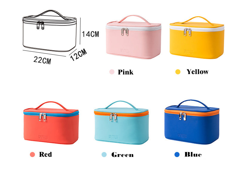 Realaiot Women's Cosmetic Bag Make Up Organizer Travel Make Up Necessaries Organizer Zipper Makeup Case Pouch Toiletry Kit Bags