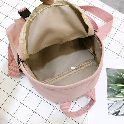 Realaiot Backpack New Trend Women Backpack Wild Fashion Shoulder Bag Small Canvas Teen Girl School bag Mochilas Female