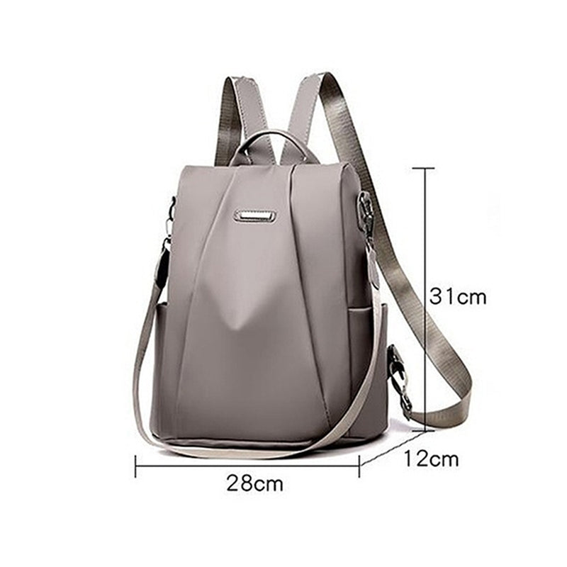 Realaiot Casual Oxford Backpack Women Black Waterproof Nylon School Bags For Teenage Girls High Quality Fashion Travel Tote Backpack