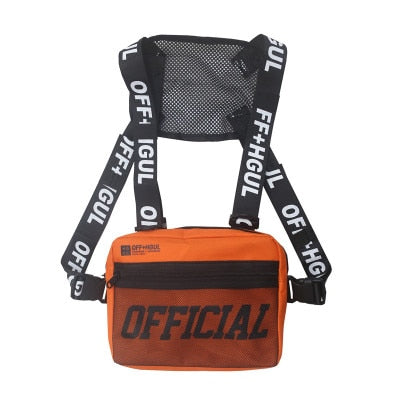 Realaiot Functional Tactical Chest Bag  Fashion Bullet Hip Hop Vest Streetwear Bag Waist Pack Women Black Chest Rig Bag